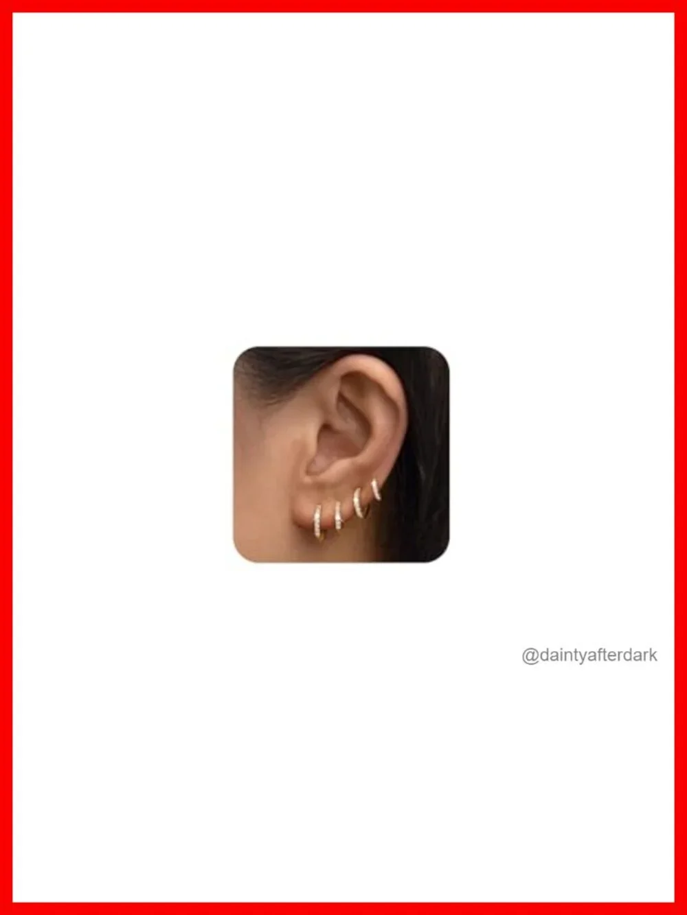 14K Gold Plated Cubic Zirconia Hoop Earrings Set for Women, Lightweight Dainty